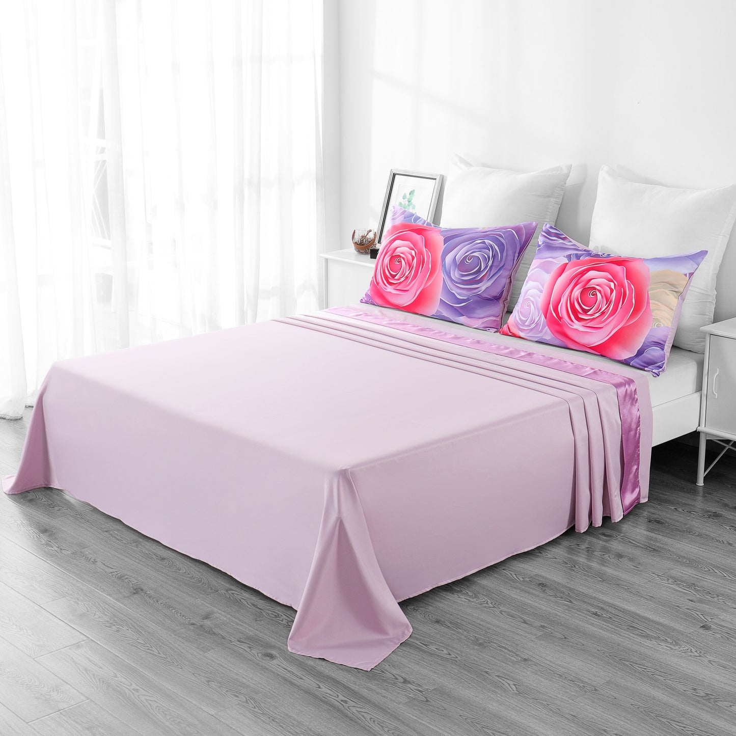 Duvet cover luxury-floral pink