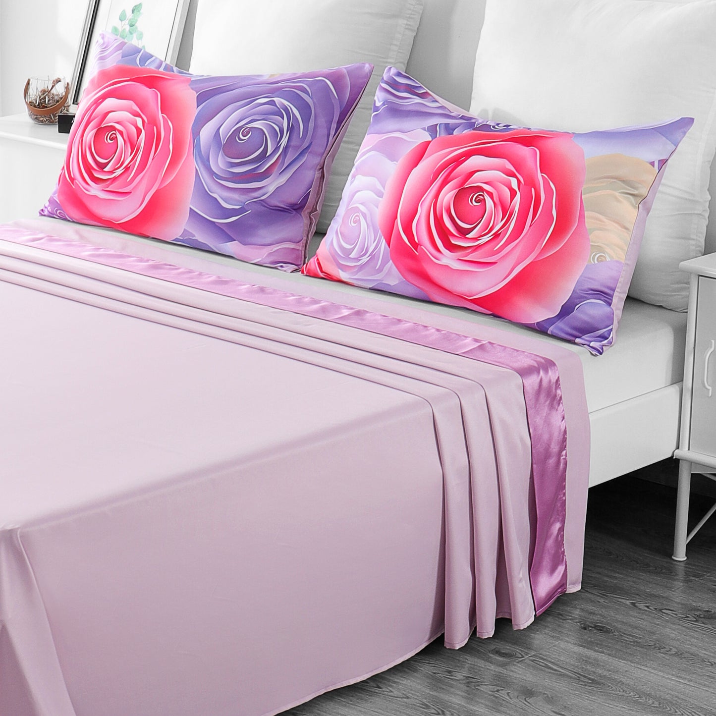 Duvet cover luxury-floral pink