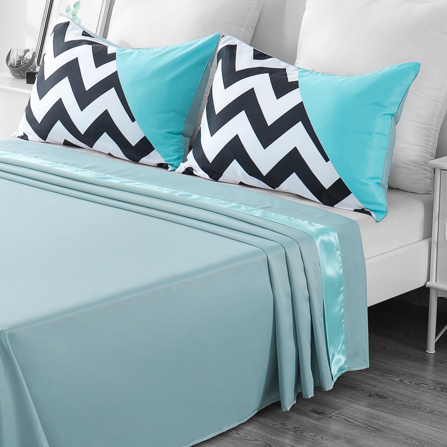 Duvet cover luxury-aqua green