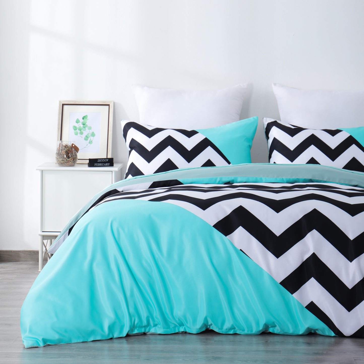 Duvet cover luxury-aqua green