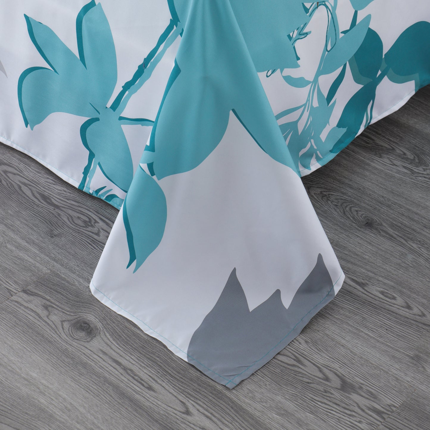 6 Piece Bed Sheet set-White Leaf
