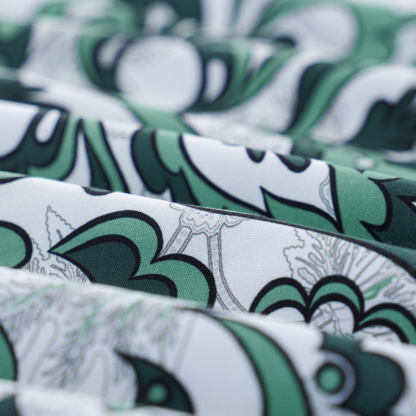 6 Piece Bed Sheet set-green Pattern.