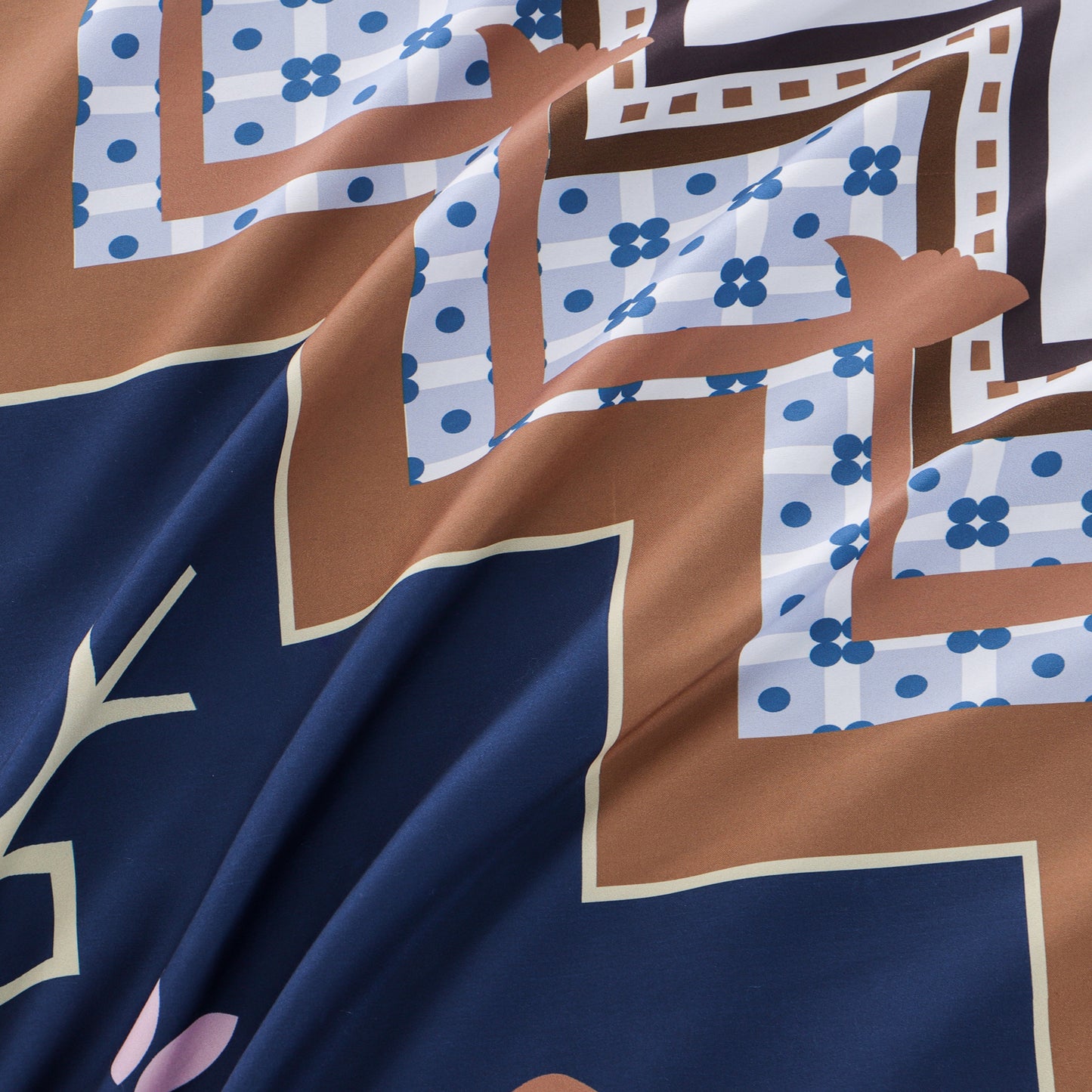 6 Piece Bed Sheet set-Blue Geometrical