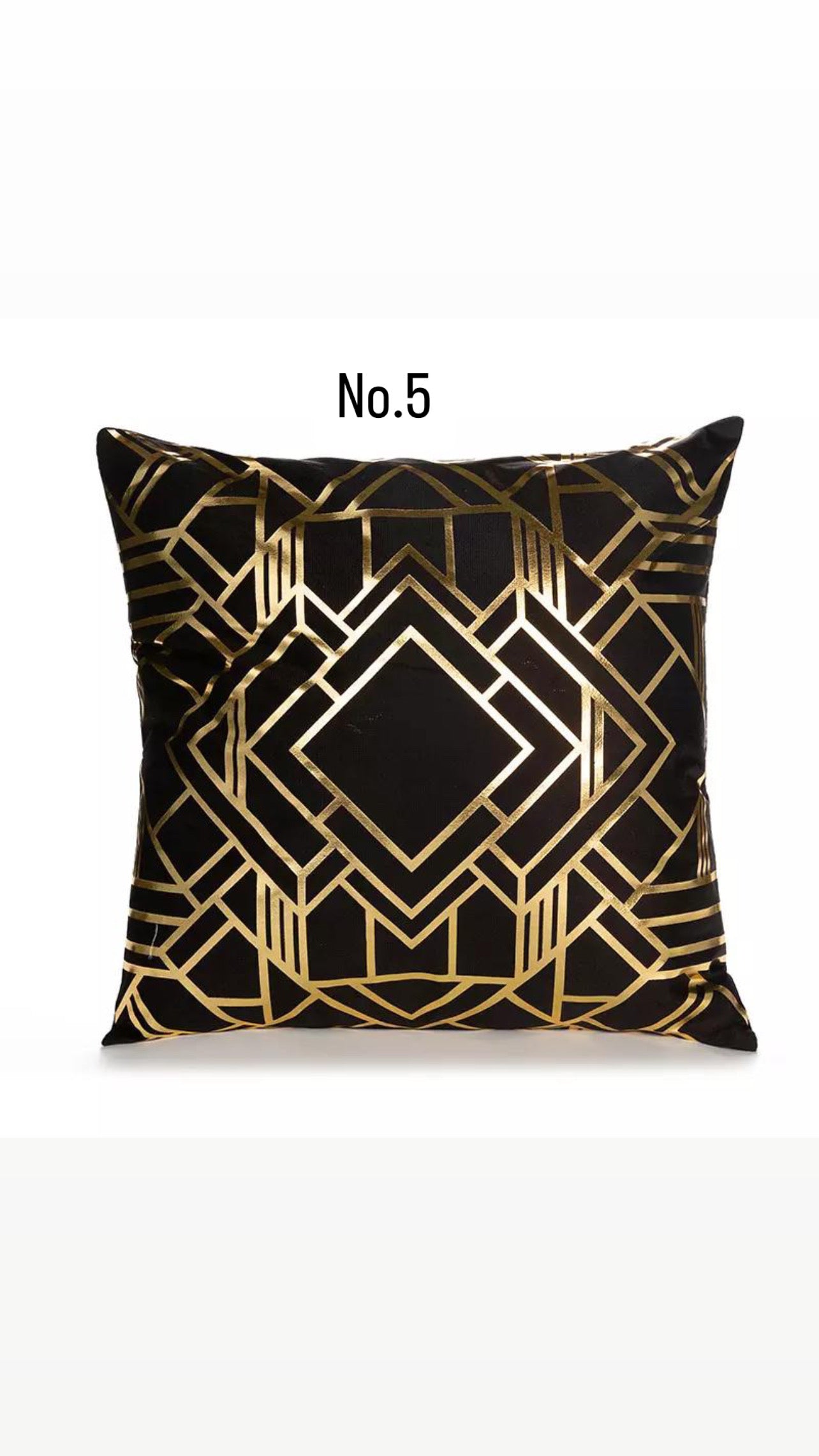 Black and Gold cushion covers