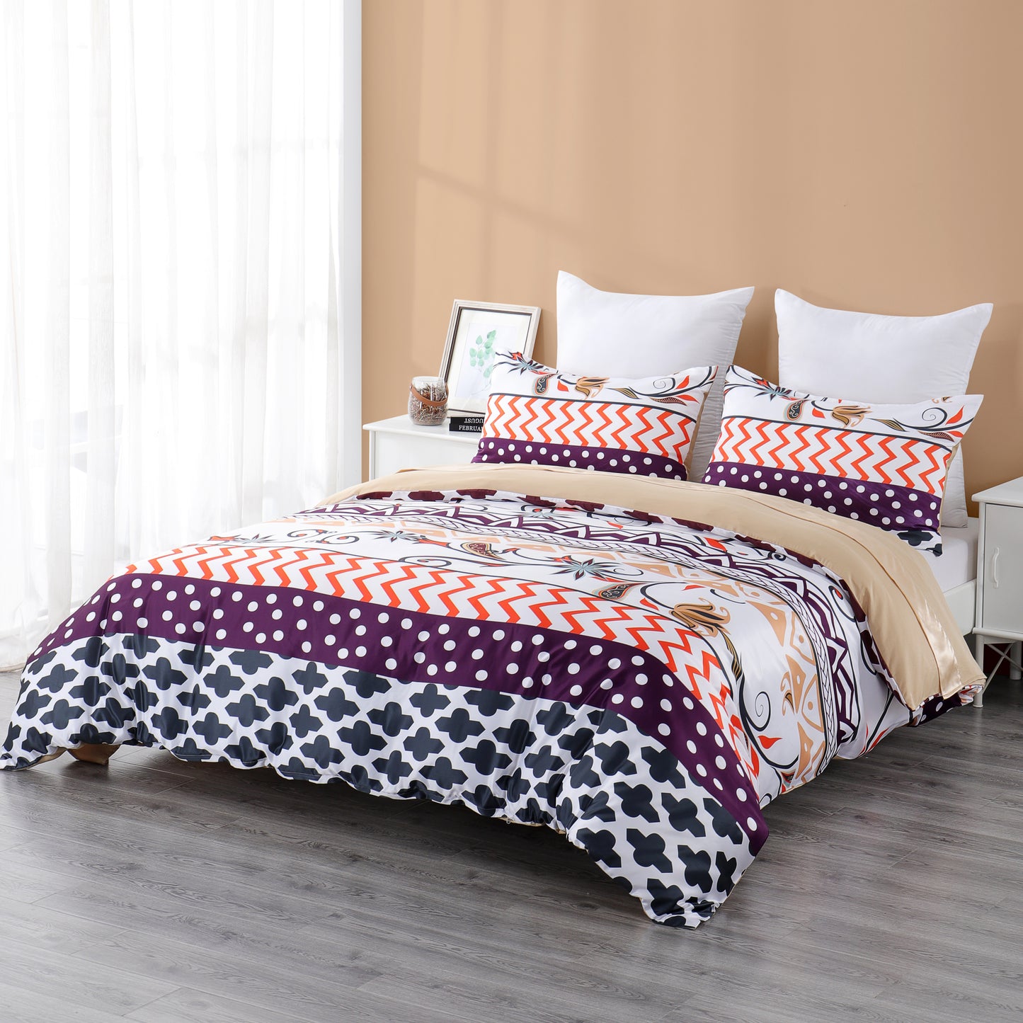 Duvet cover luxury-color stripes