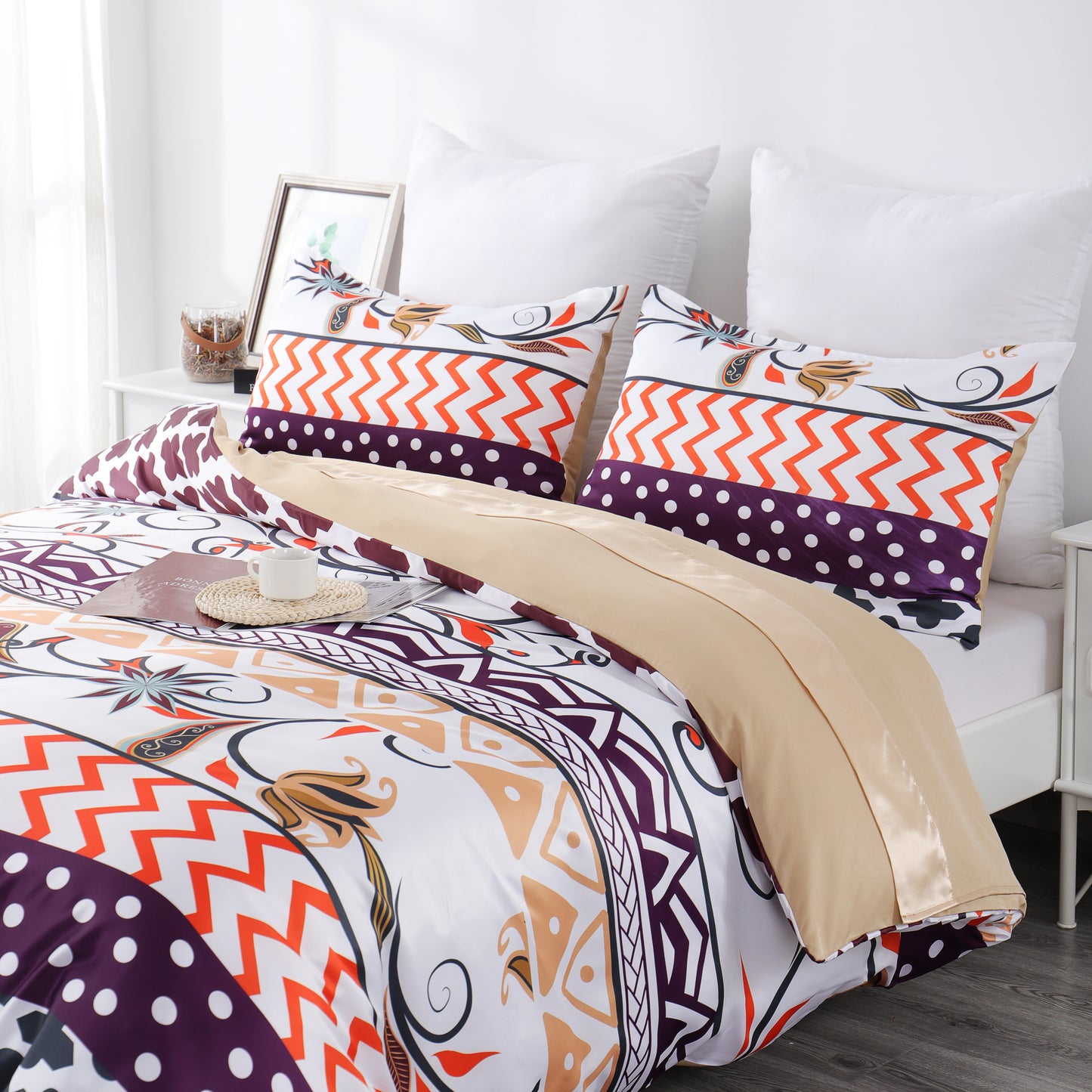 Duvet cover luxury-color stripes
