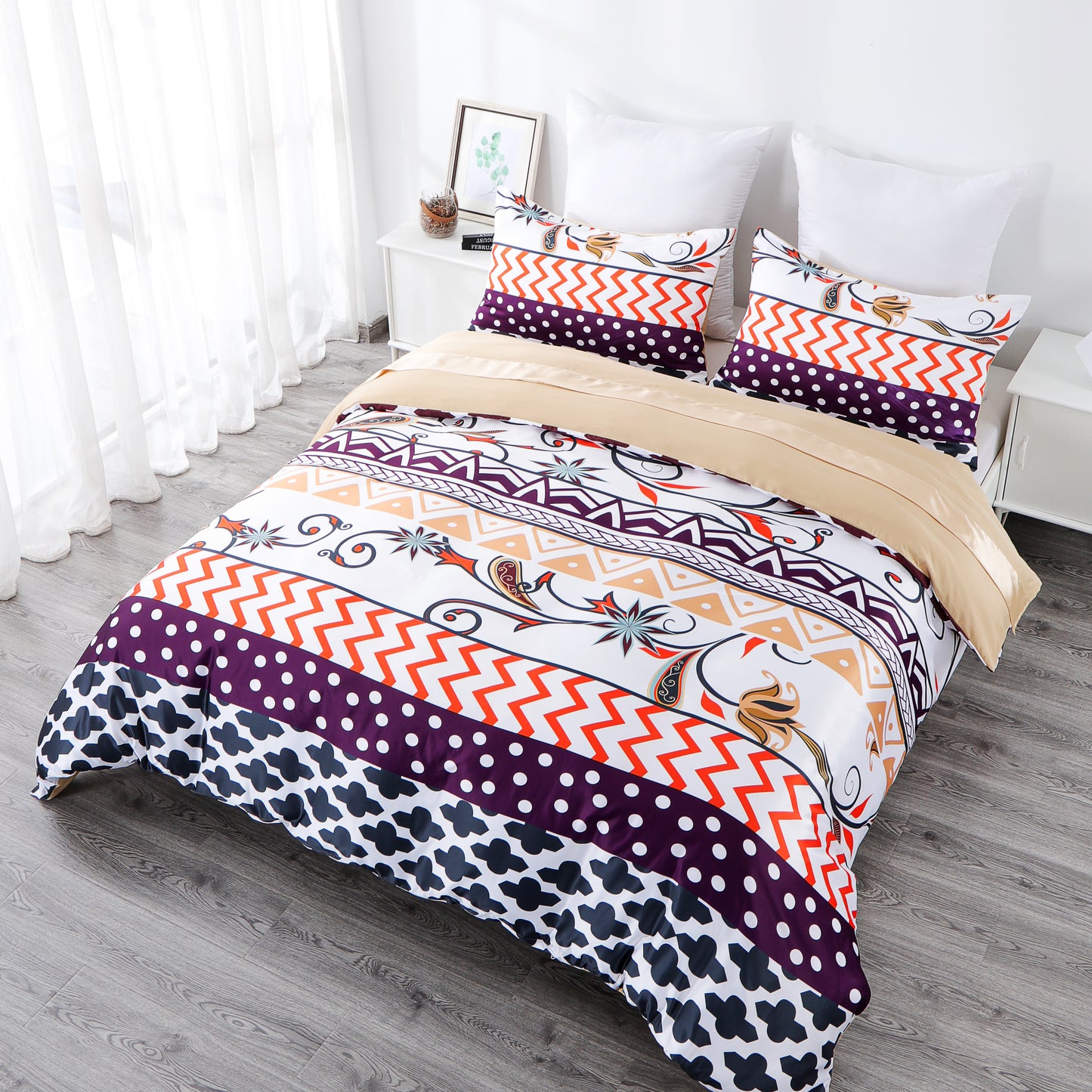 Duvet cover luxury-color stripes