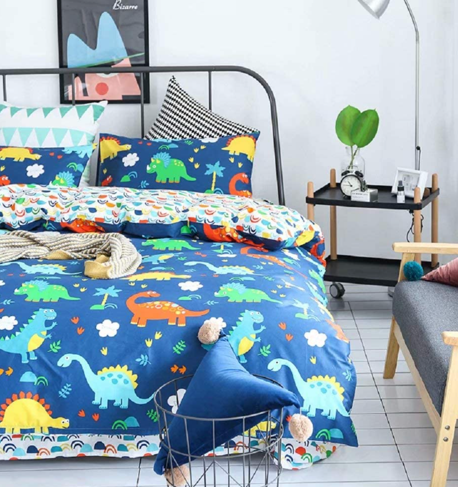 Cotton top dinosaur sheets