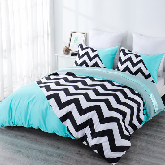 Duvet cover luxury-aqua green