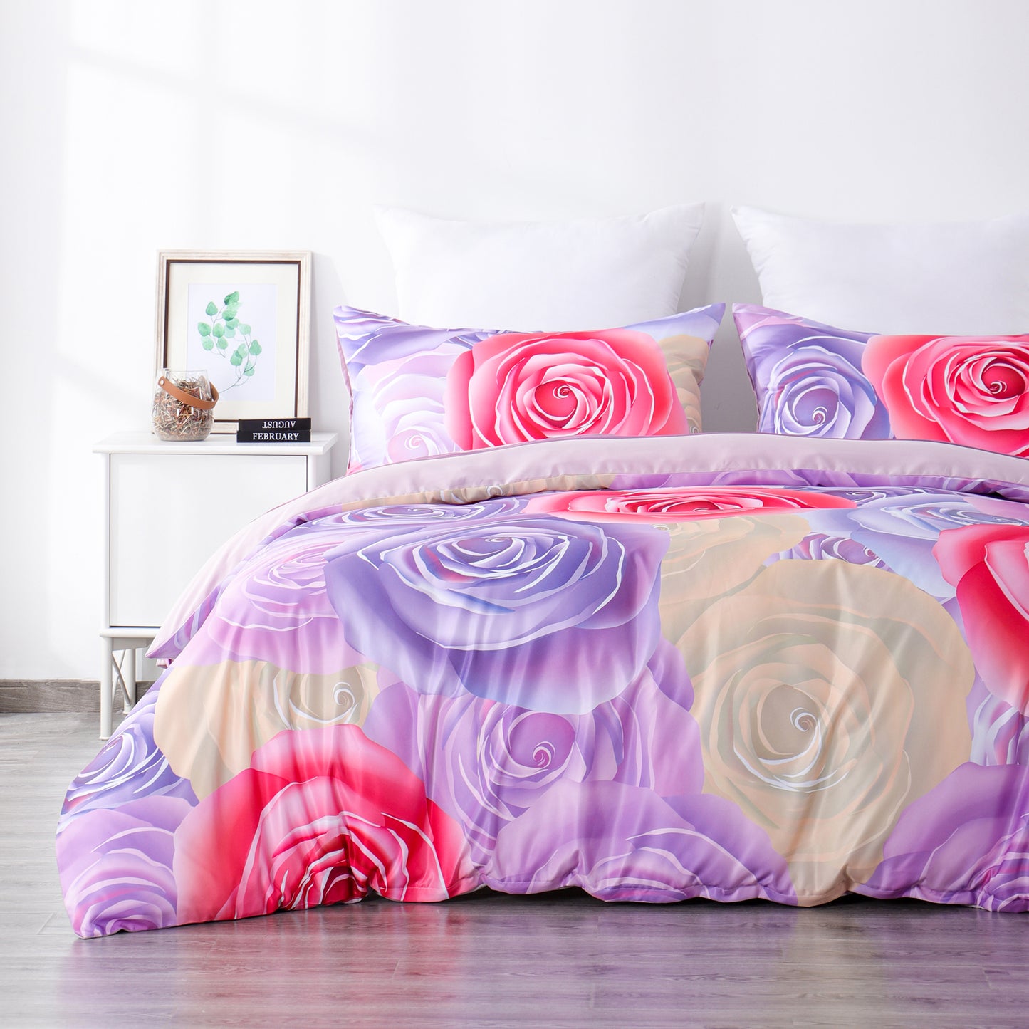 Duvet cover luxury-floral pink