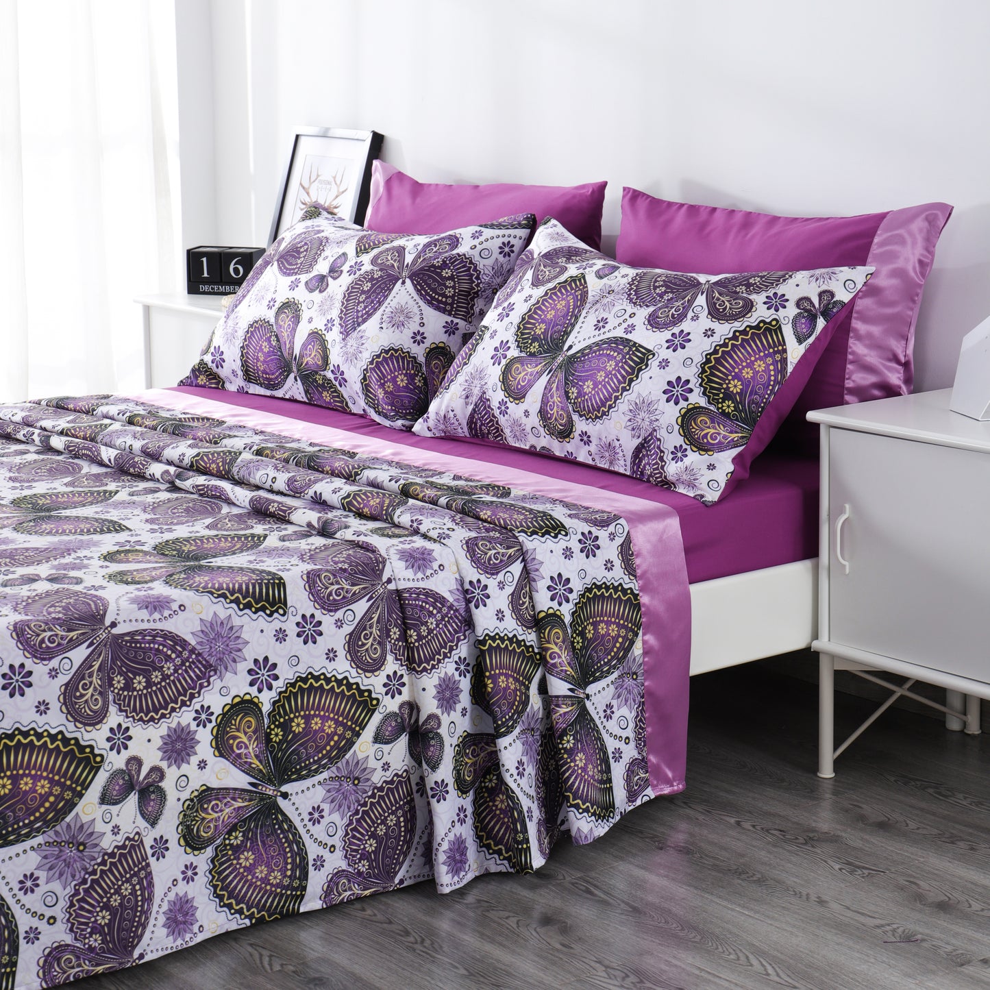 6 Piece Bed Sheet set-Butterfly