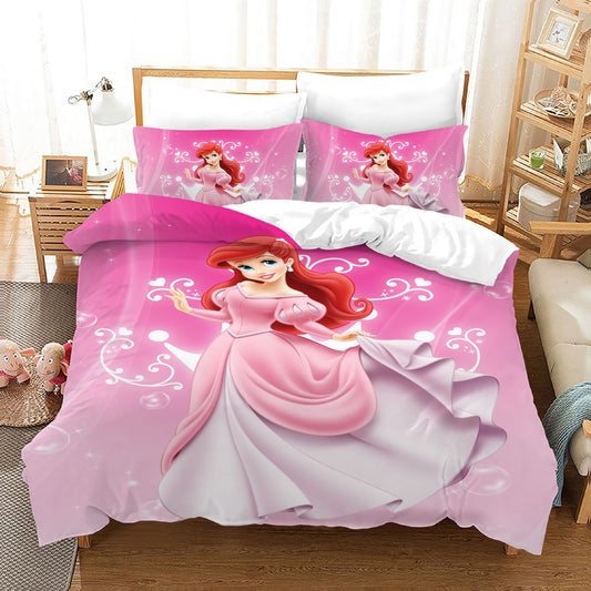 4 Pieces Kids Duvet Cover Set-princess