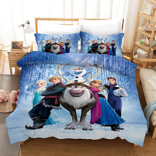 4 Pieces Kids Duvet Cover Set-Frozen Team