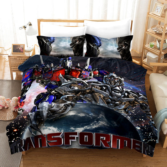 4 Pieces Kids Duvet Cover Set-Transformer.