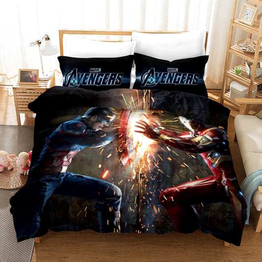 4 Pieces Kids Duvet Cover Set-Avengers