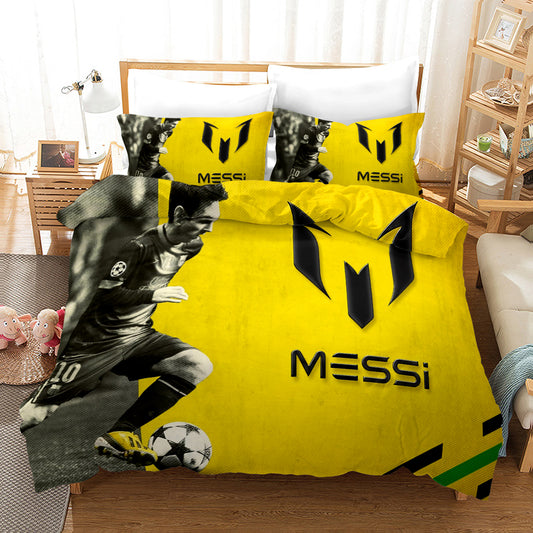 4 Pieces Kids Duvet Cover Set-Messi