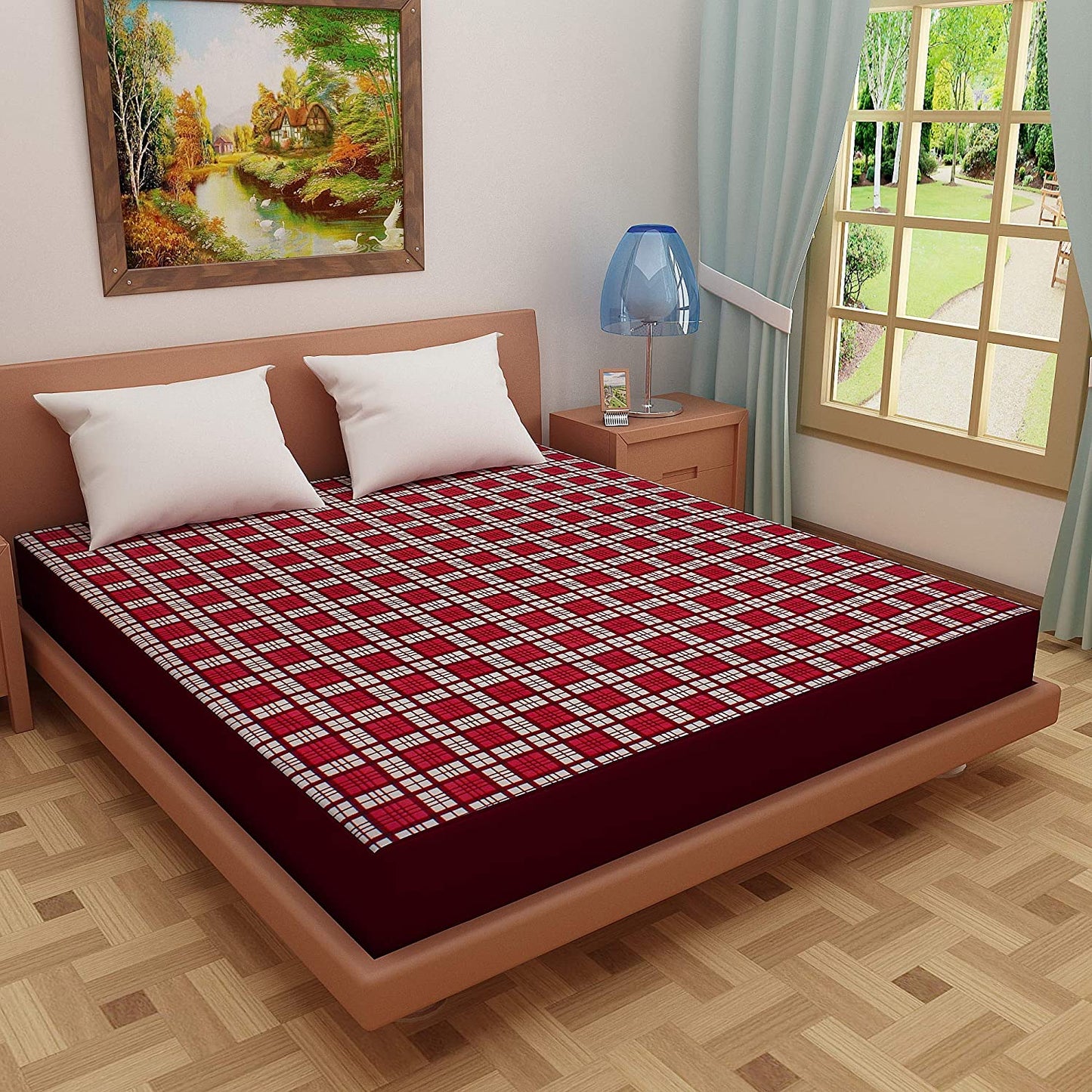 Mattress protector-PRINTED RED