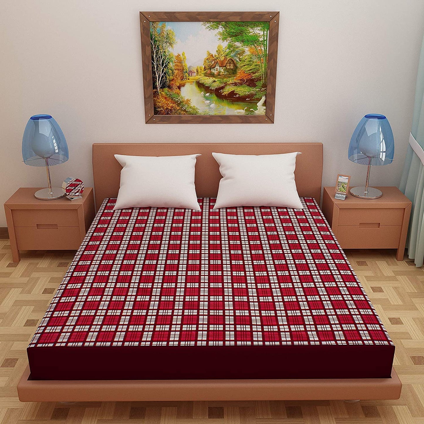 Mattress protector-PRINTED RED