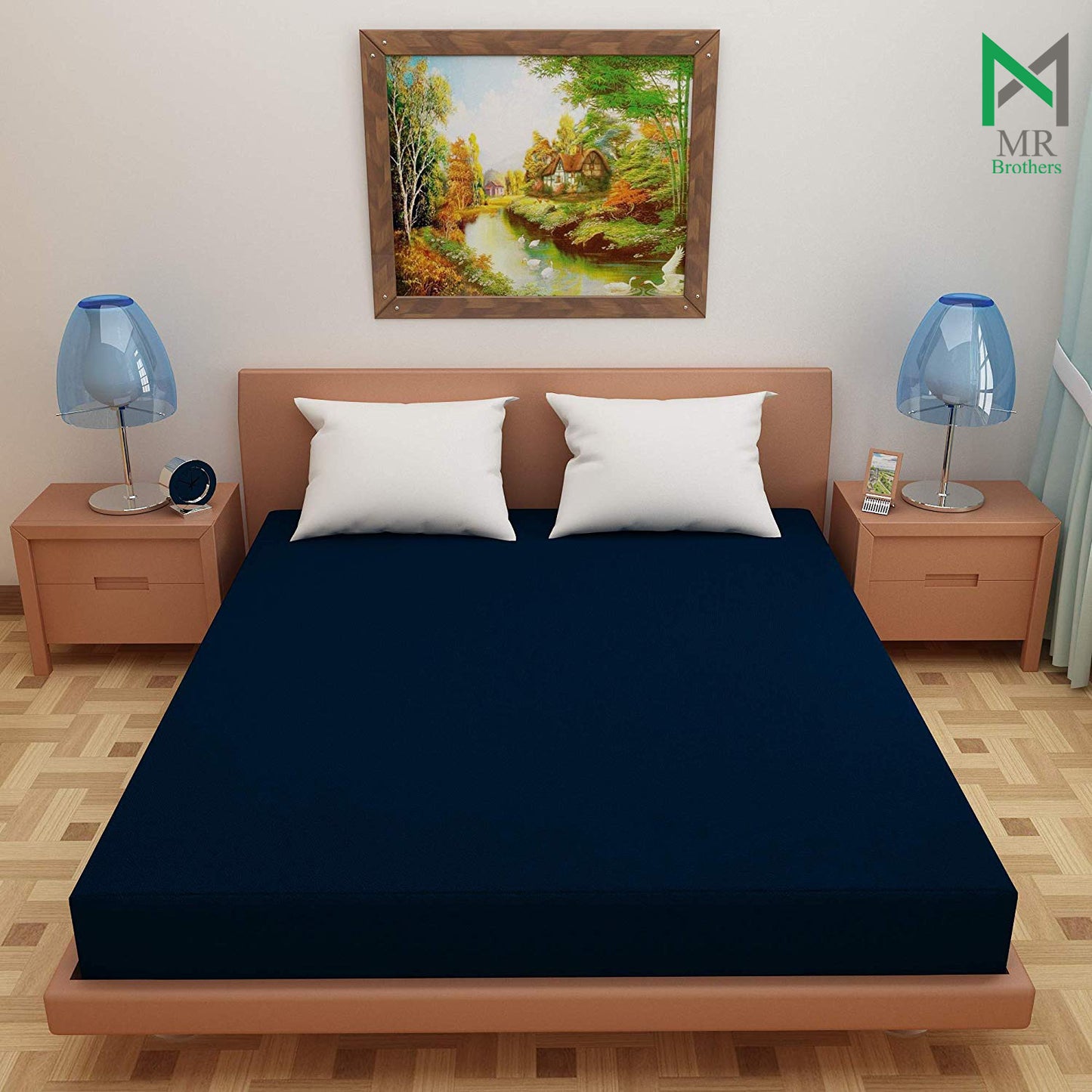 Mattress protector-Navy Blue