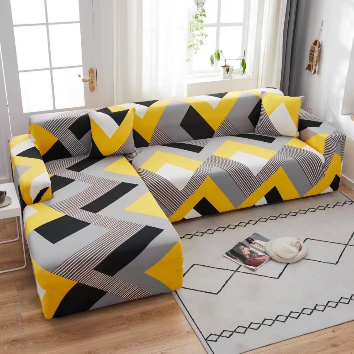 Multicolor Sofa Slip Cover