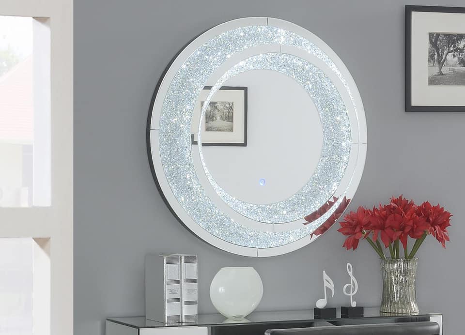 Luxury Round Crystal Mirror