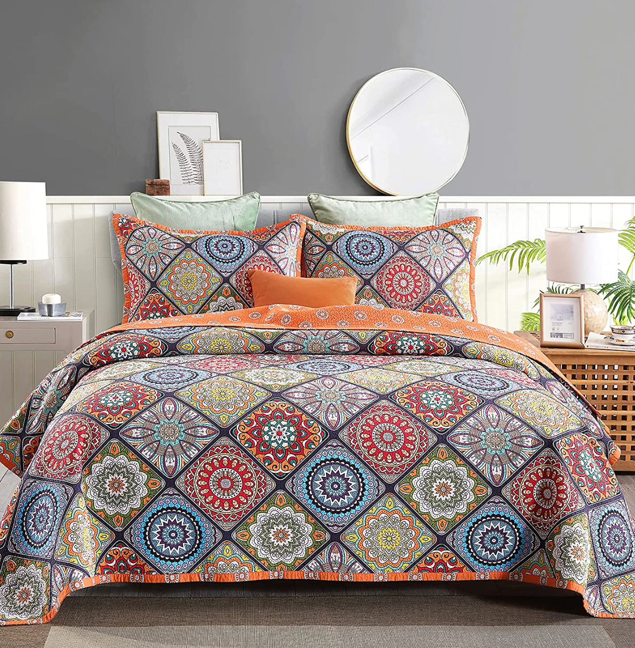 Diamond Kolam - Cotton Comforter Set