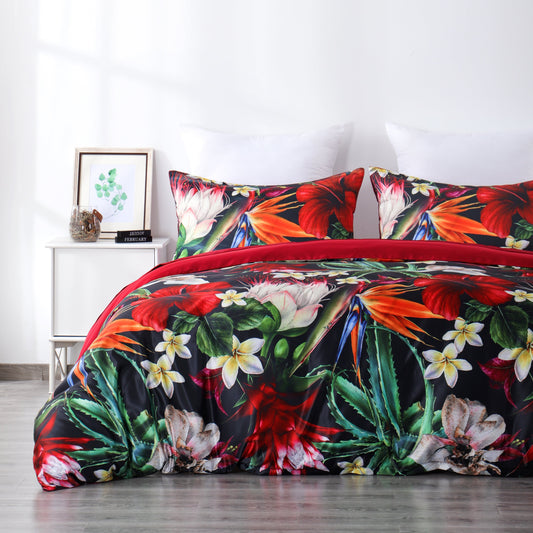 Duvet cover luxury-Red Rose